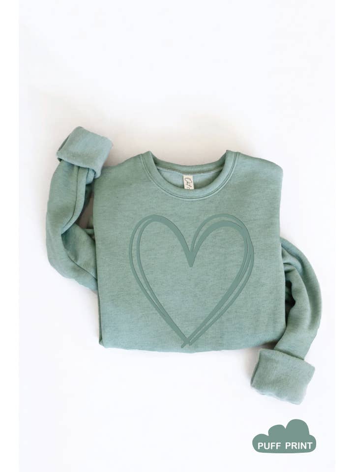 OAT COLLECTIVE - Wholesale Graphic Sweatshirt - Women's - HEART PUFF Graphic Sweatshirt16
