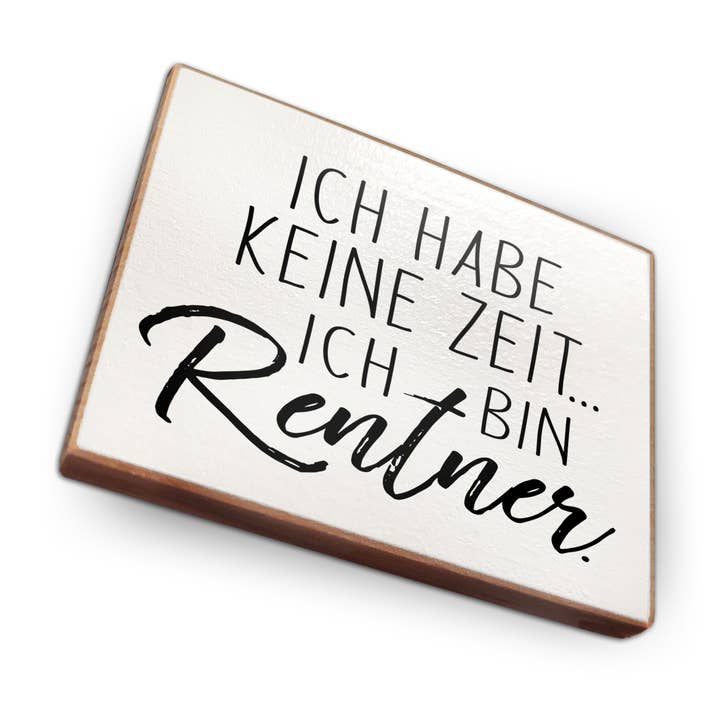 Calamita da frigorifero in legno di faggio - Non ho tempo, io b per la vendita all'ingrosso da parte di wammi