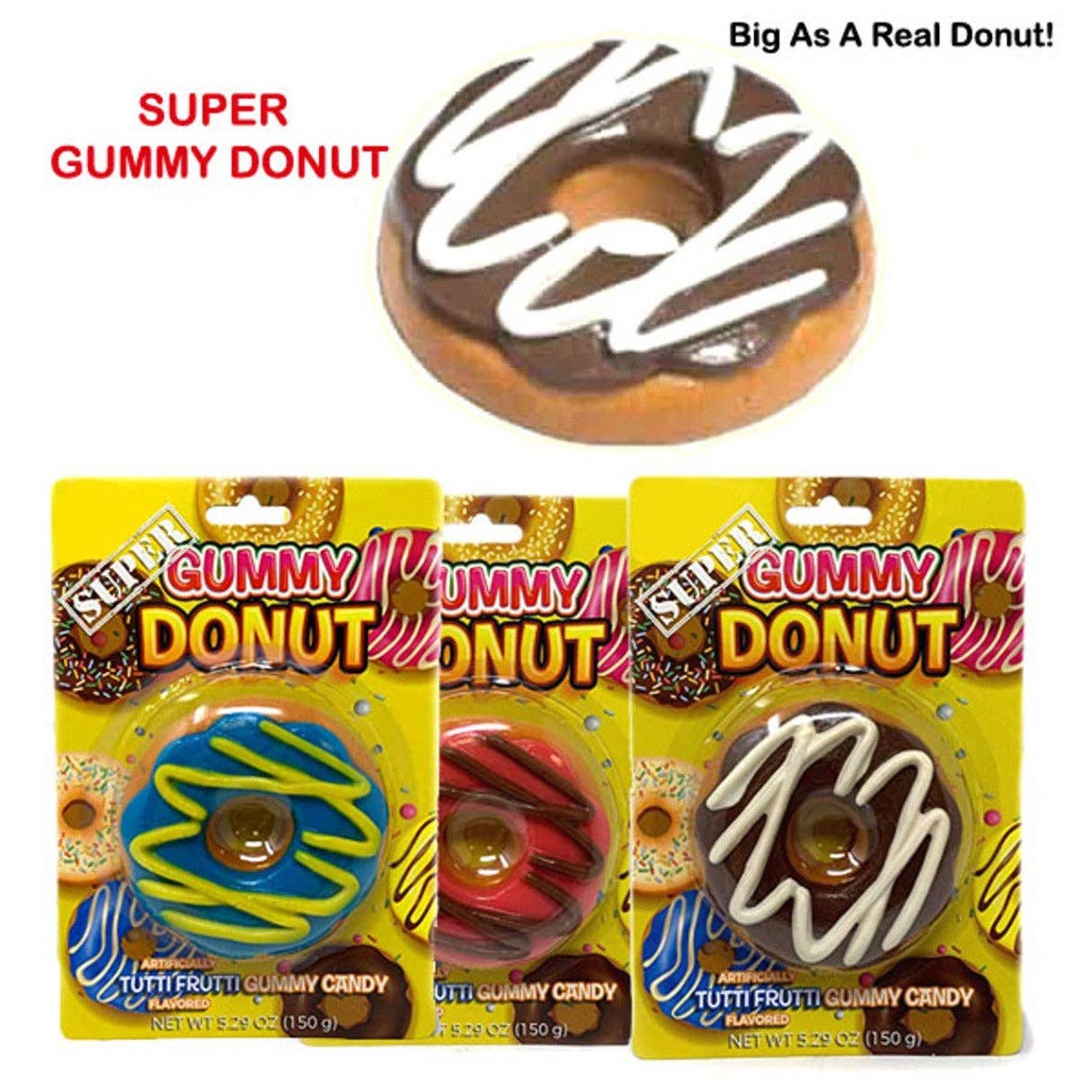 I Got Your Candy - Wholesale Gummy - Albert's Super Gummy Donut  5.29oz - 12ct2