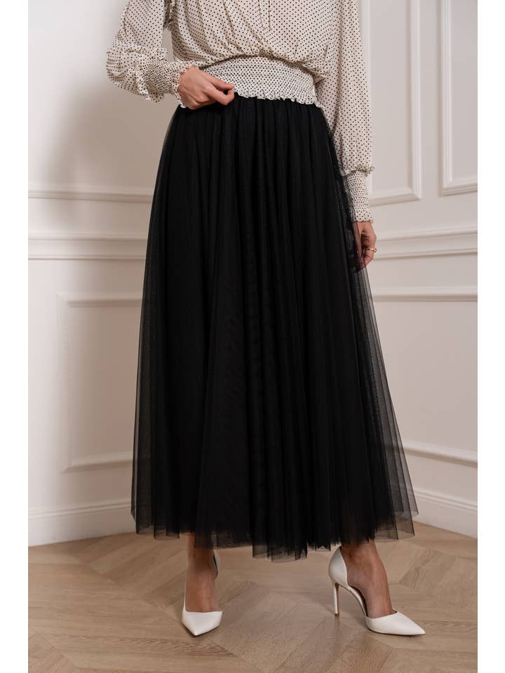 CHOKLATE PARIS - Wholesale Skirt - Women's - Maria tulle maxi length skirt - CK083651
