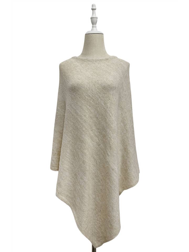 Fashion Scarf World – wholesale Poncho – Women's – Plain Cosy Metallic Thread Poncho