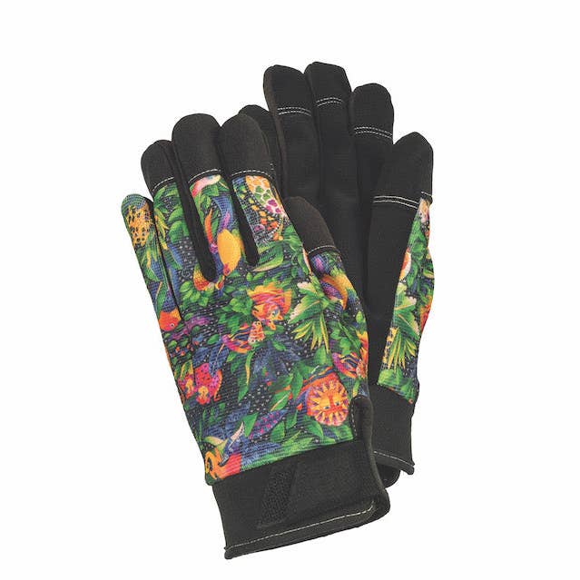 Jungle Songs Work Gloves - Black for wholesale by Laurel Burch Studios