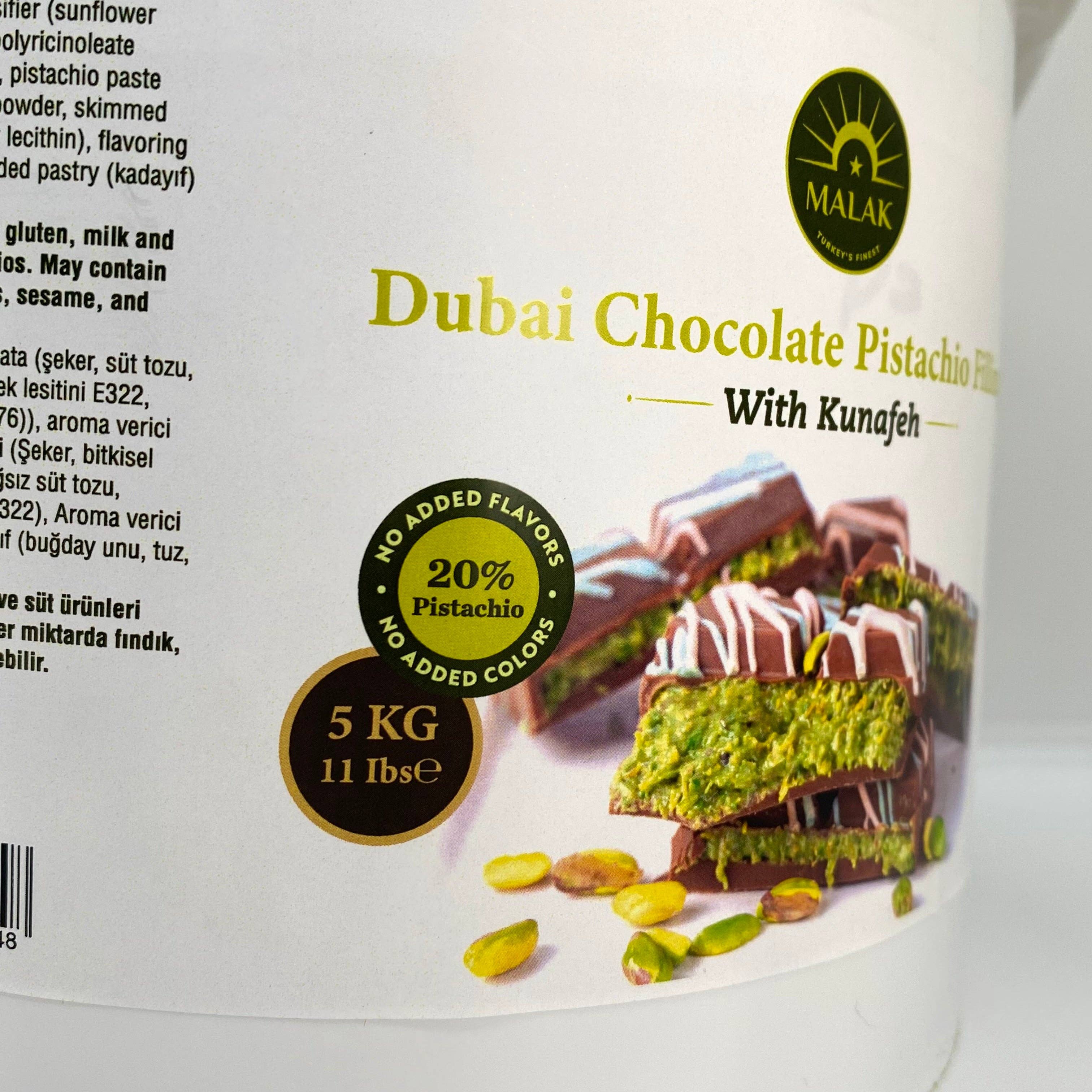 Aladdin - Wholesale Baking Chocolate - Malak Dubai Chocolate Pistachio Kunafeh 20% Turkish Halal1