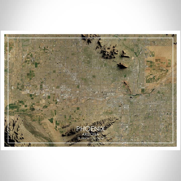 JACE.design - Wholesale Art Print - Phoenix AZ Map Print Satellite2