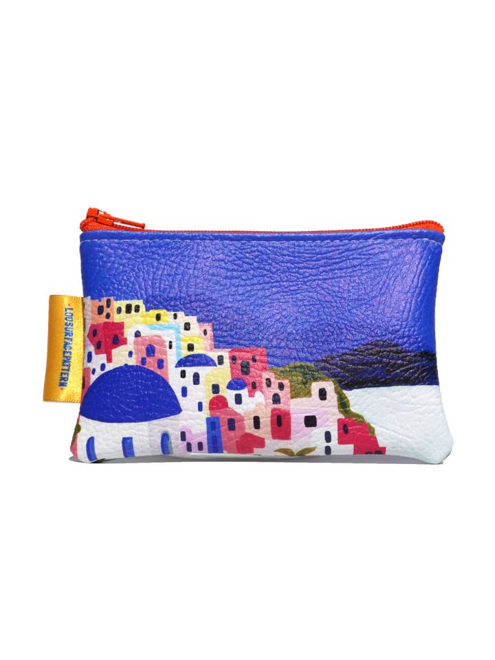 Vegan leather Santorini purse for wholesale by Lousurfacepattern