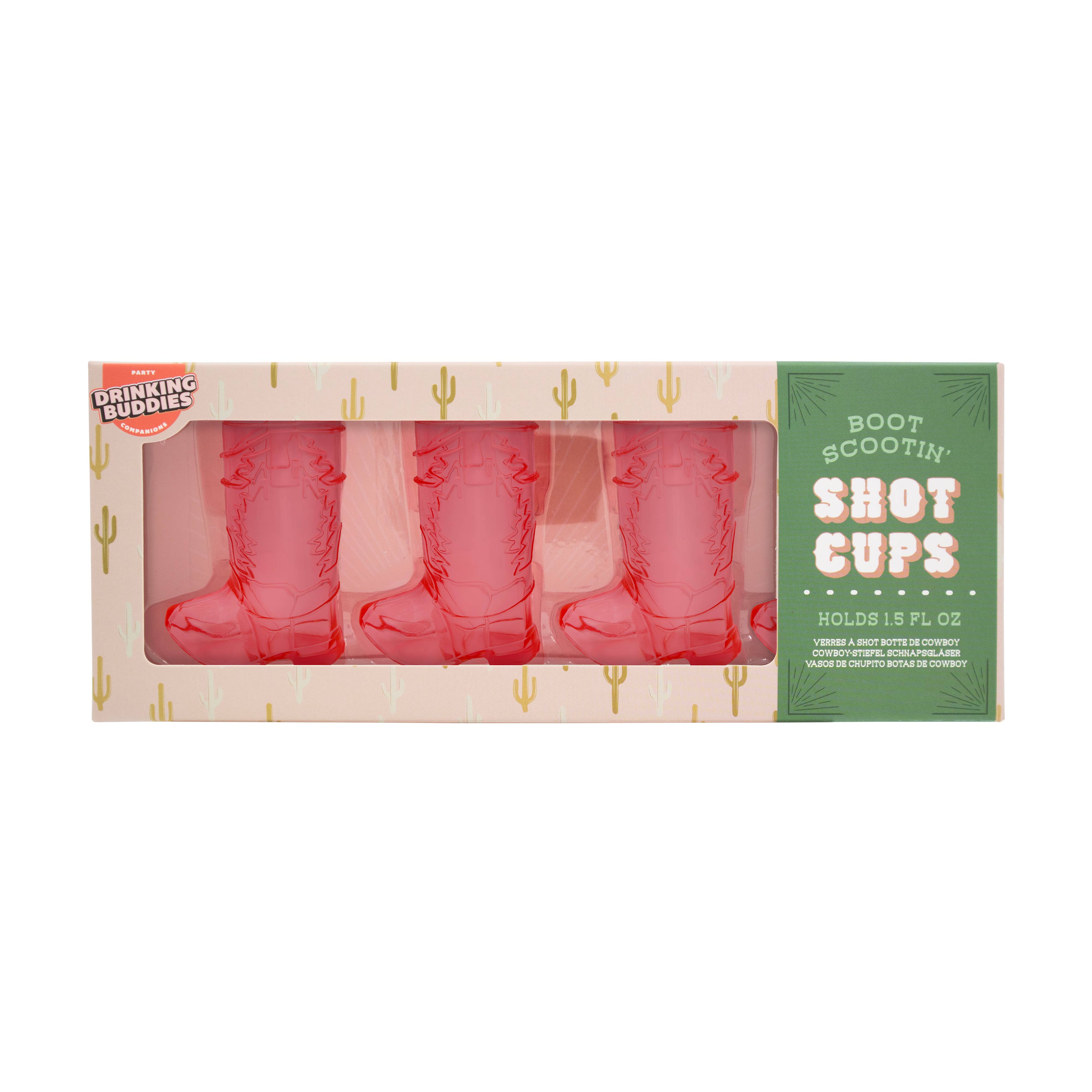 NPW - Wholesale Shot Glass - Western Pink Boot Shot Glasses1
