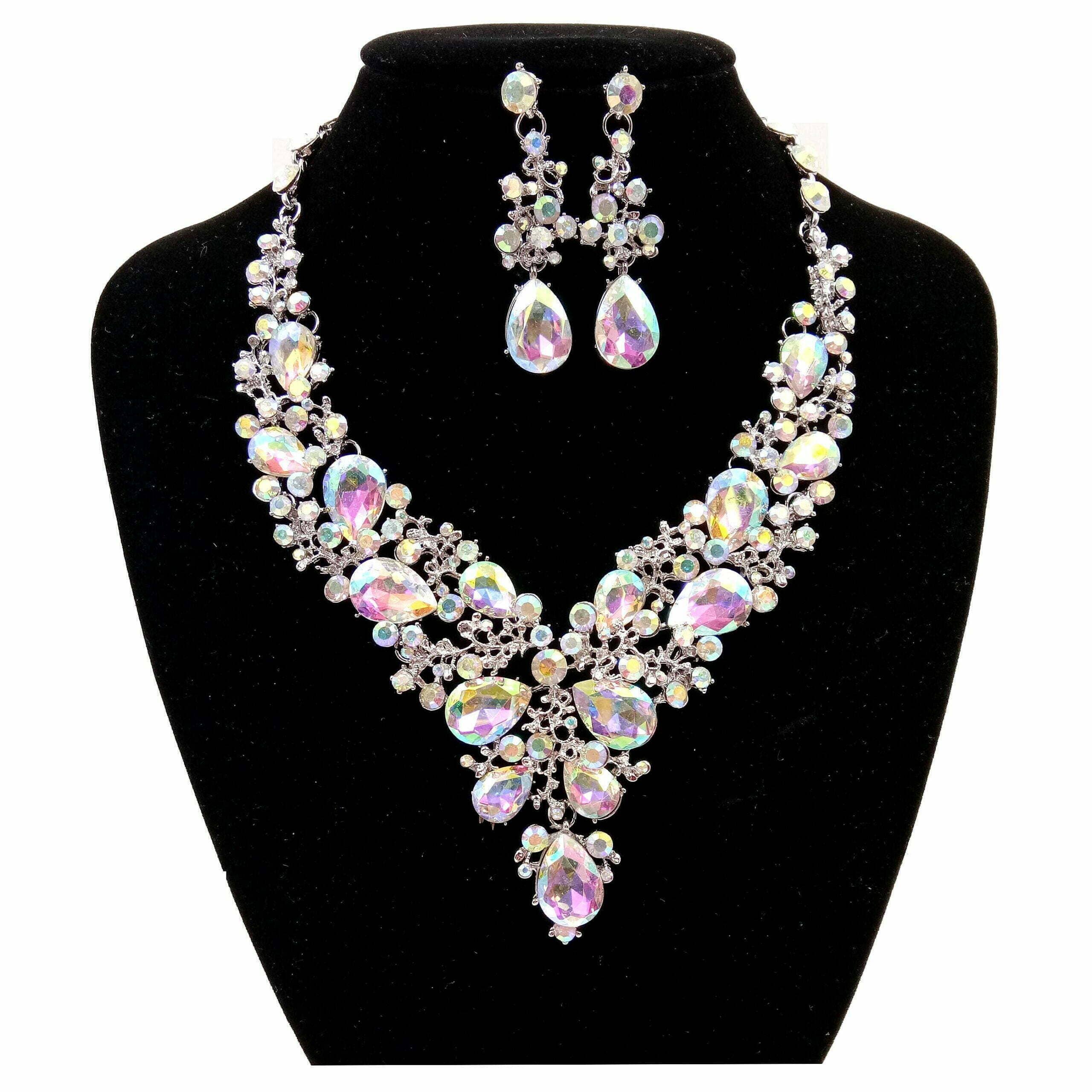 Diacly - Wholesale Jewelry Set - Vine Theme Casting Rhinestone Necklace Set10