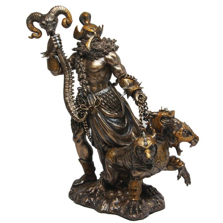 Pacific Trading – wholesale Decorative figurine – 9317 Greek God Hades W/Cerebes
