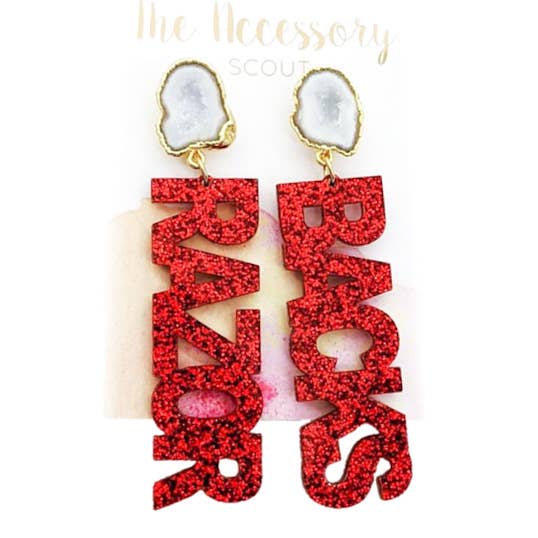 THE ACCESSORY SCOUT - Wholesale Dangle Earrings - Scout Celebration Tailgate Arkansas Razorbacks Earrings1