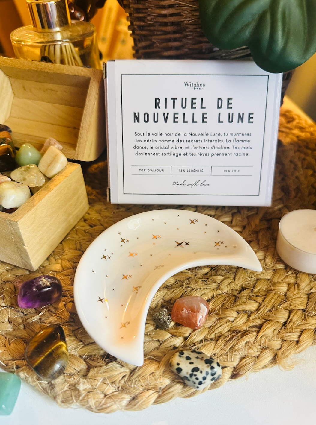 Witches box - Wholesale Jewelry Dish - Ceramic Moon (jewelry/crystal holder)4