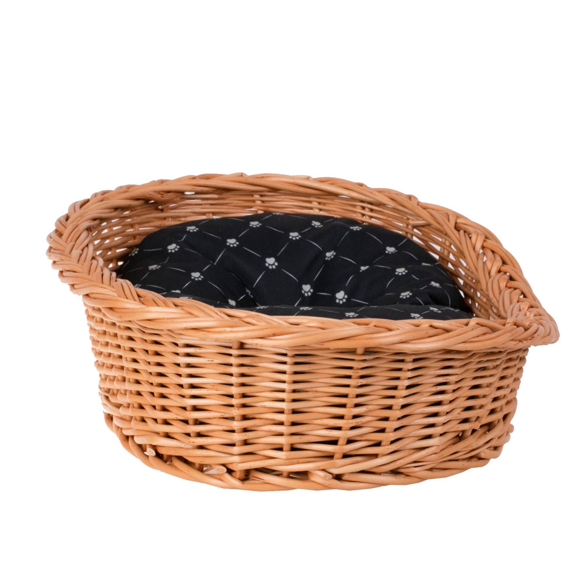 The Wicker Stories – Engroshandel Seng - Hund – Håndflettet kurve til kæledyr i naturlig pil – rund hundeseng1