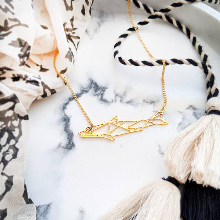 Shark Halskette Gold/Silber für den Großhandel von Shany Design Studio