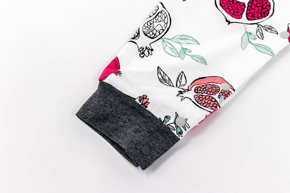 Nest Designs - Wholesale Sleepsuit - Baby - 1.0 TOG Organic Long Sleeve Sleep Suit - Pom Pom2