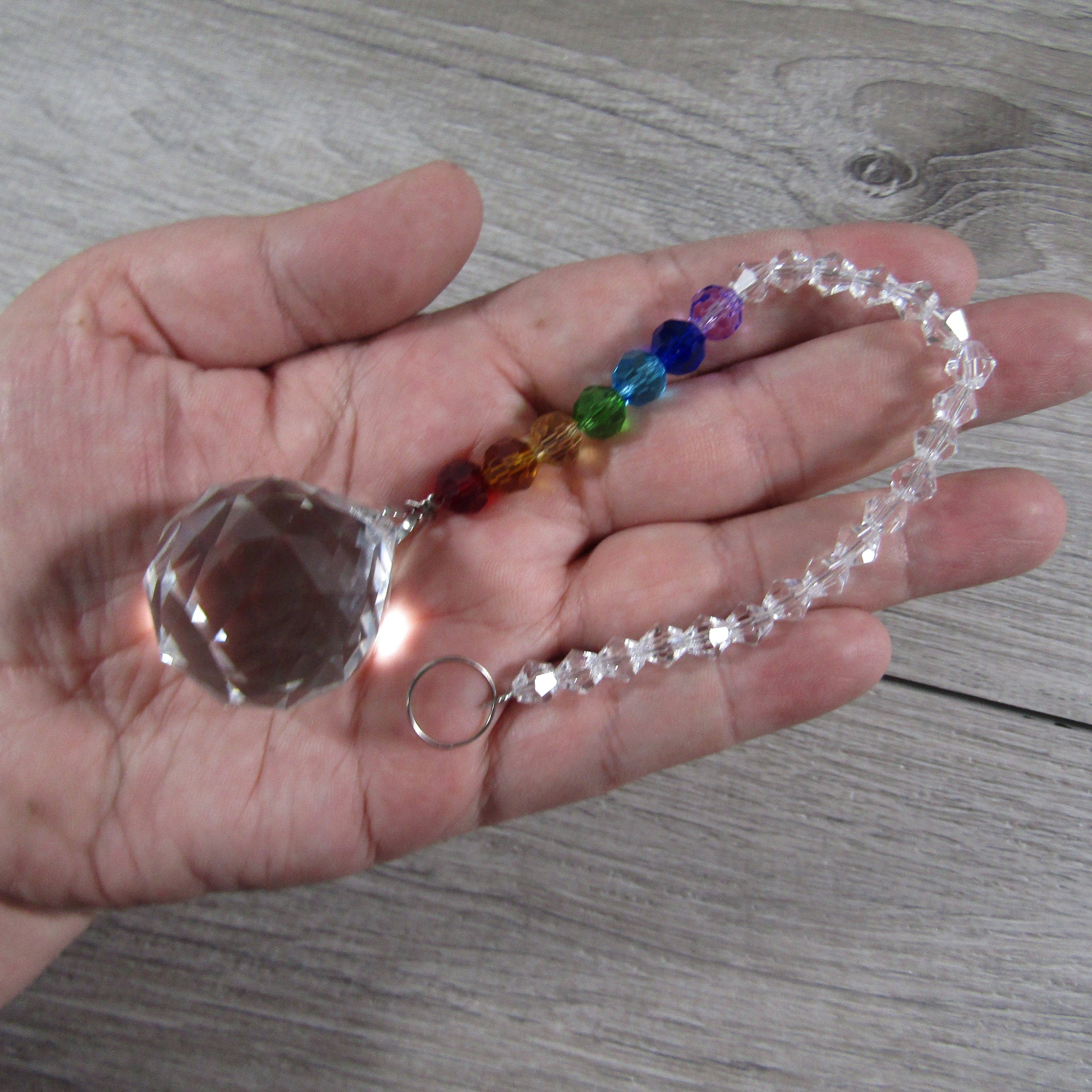 Keystone Crystals - Wholesale Suncatcher - Suncatchers Faceted Rainbow Beaded Hanging Prisms4