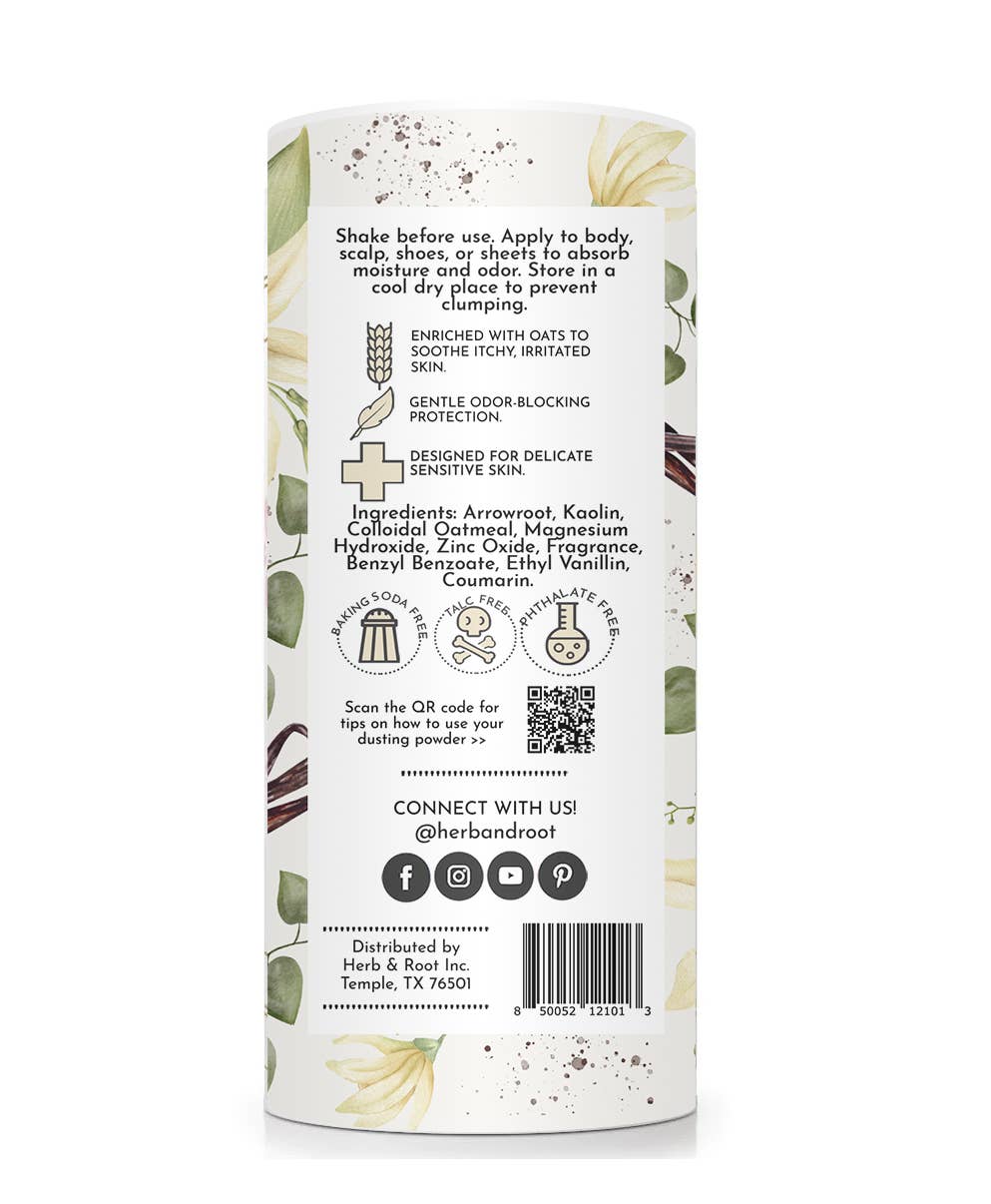 Herb & Root - Wholesale Body/Talcum Powder - Vanilla Dusting Powder- Oprah's Favorite Things1