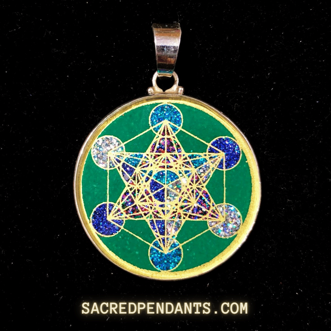 Sacred Pendants - Wholesale Individual Charm/Pendant - Metatron’s Cube -Sacred Geometry Gemstone Pendant2