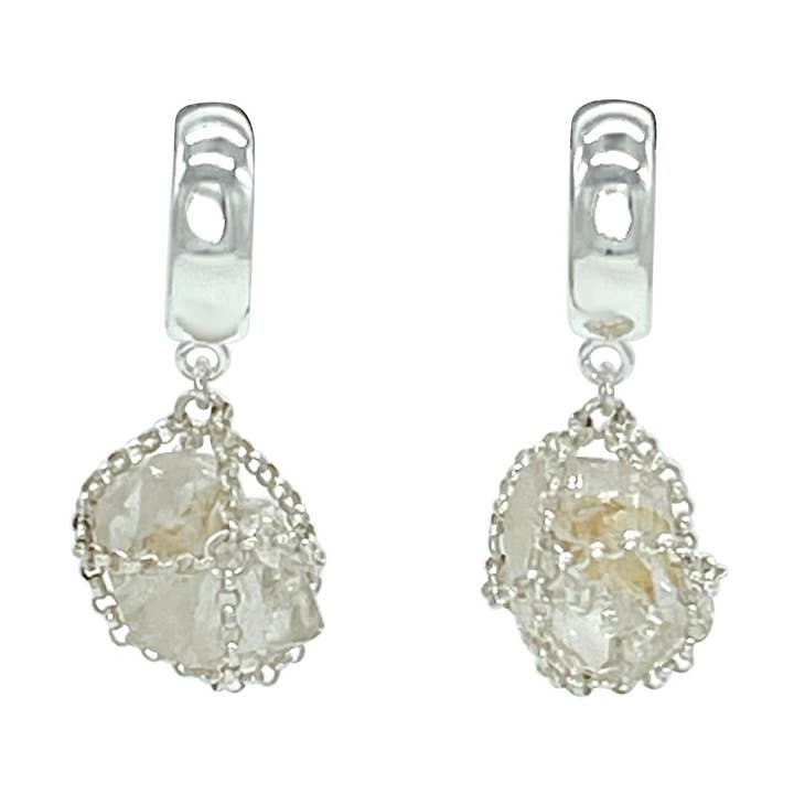 Caged Quartz Earrings in Sterling Silver – One-of-a-Kind for wholesale by MHART