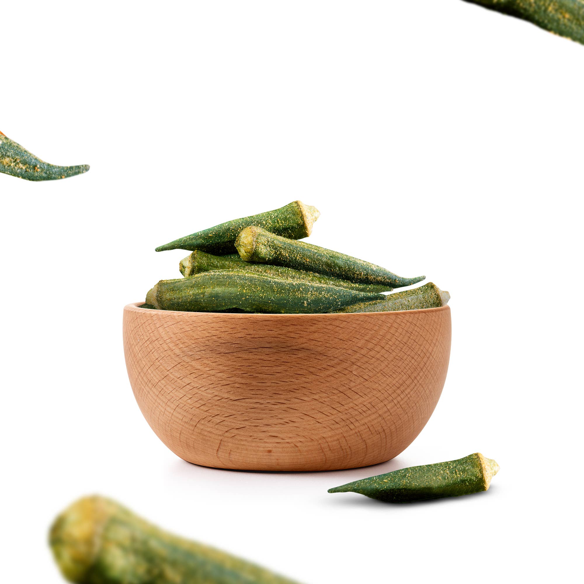 Frubites - Wholesale Dried/Dehydrated Vegetables - Frubites Spiced Okra Snacks | Healthy Veggie Snacks | 0.89oz3