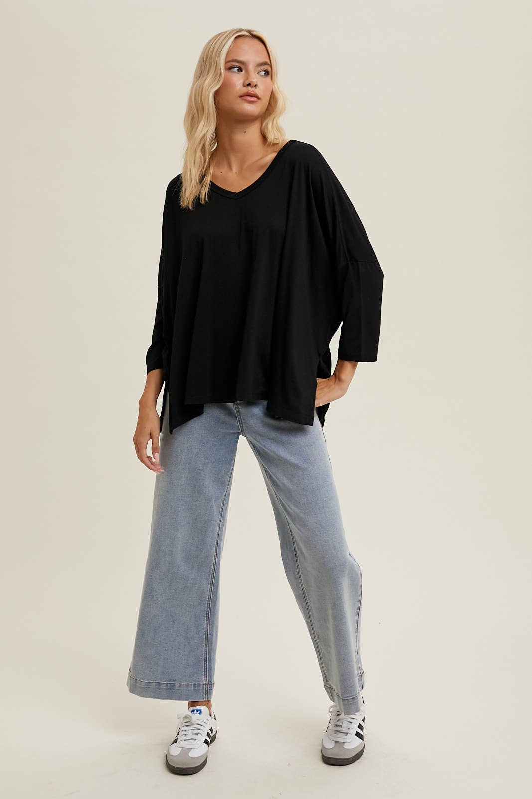 Wishlist Apparel - Wholesale Knit Top - Women's - BAMBOO OVERSIZED DROP SHOULDER KNIT TOP / WL24-93811