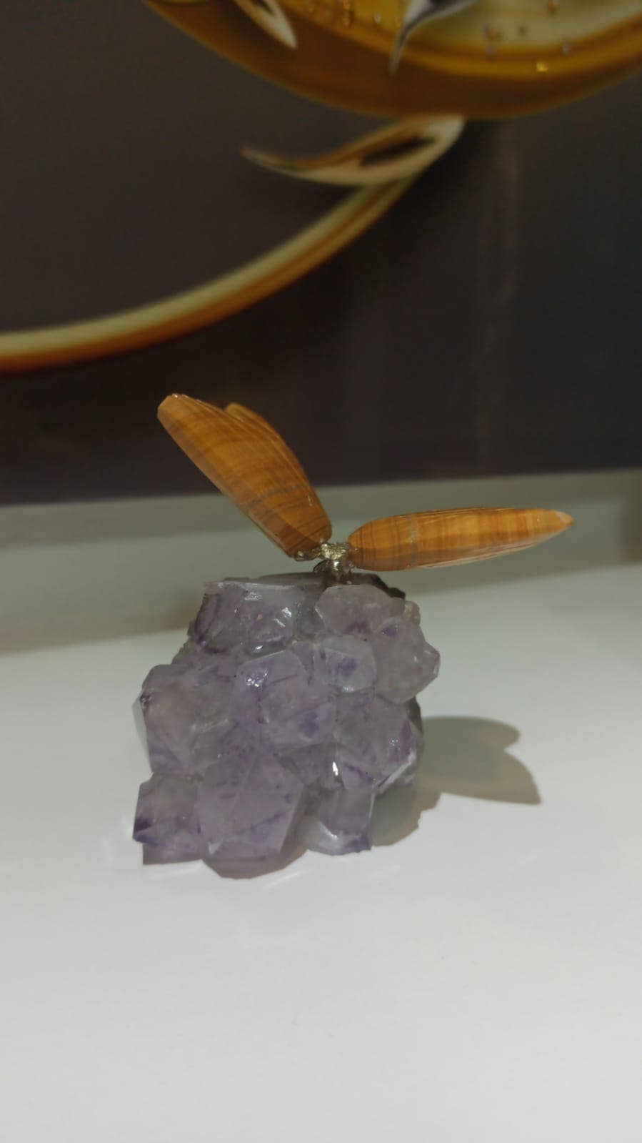 Luz das Pedras Naturais - Wholesale Spiritual Stone/Crystal - Amethyst Drusa Stone with Butterfly