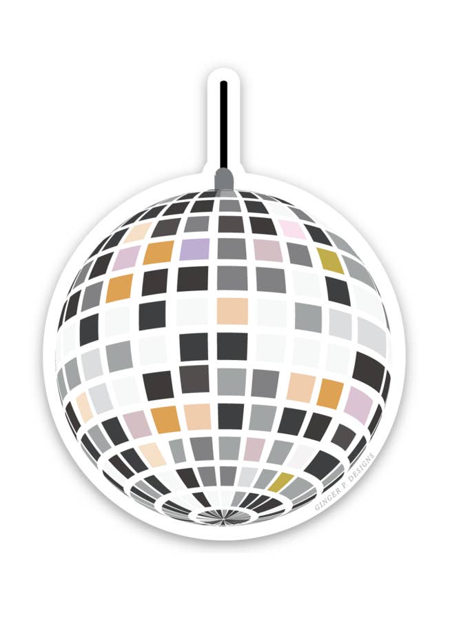 Autocollant en vinyle Disco Ball pour la vente par Ginger P. Designs