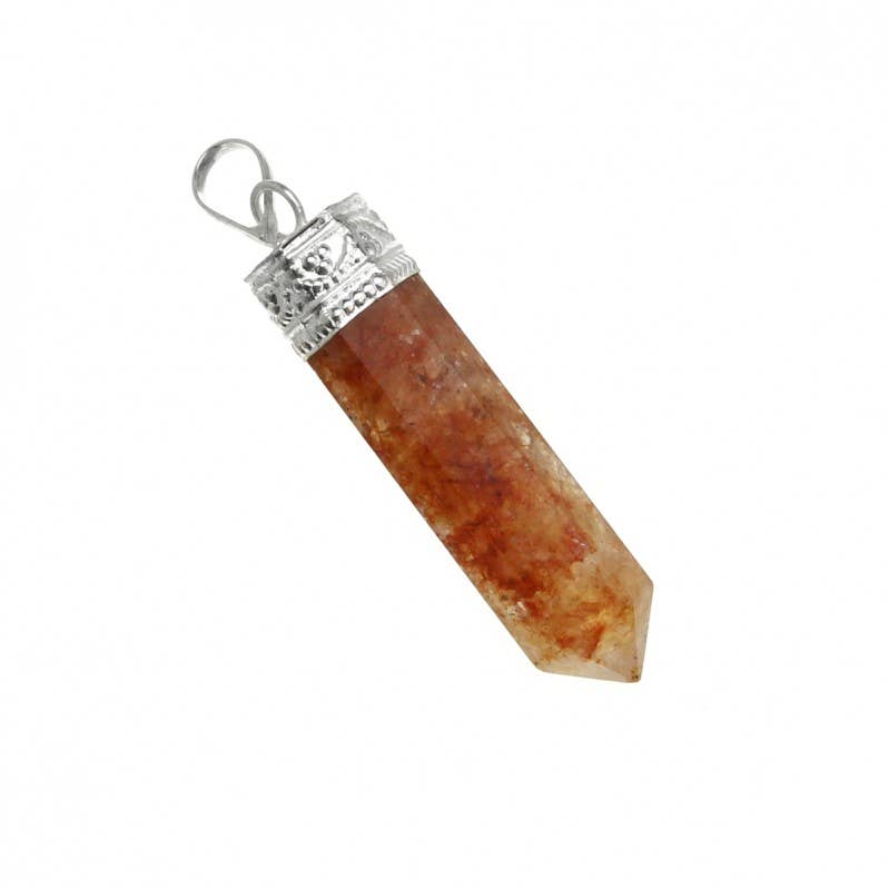 UniArt - Vente Breloques/médailles personnalisées - Pendentif en pointe de quartz naturel à 6 facettes4