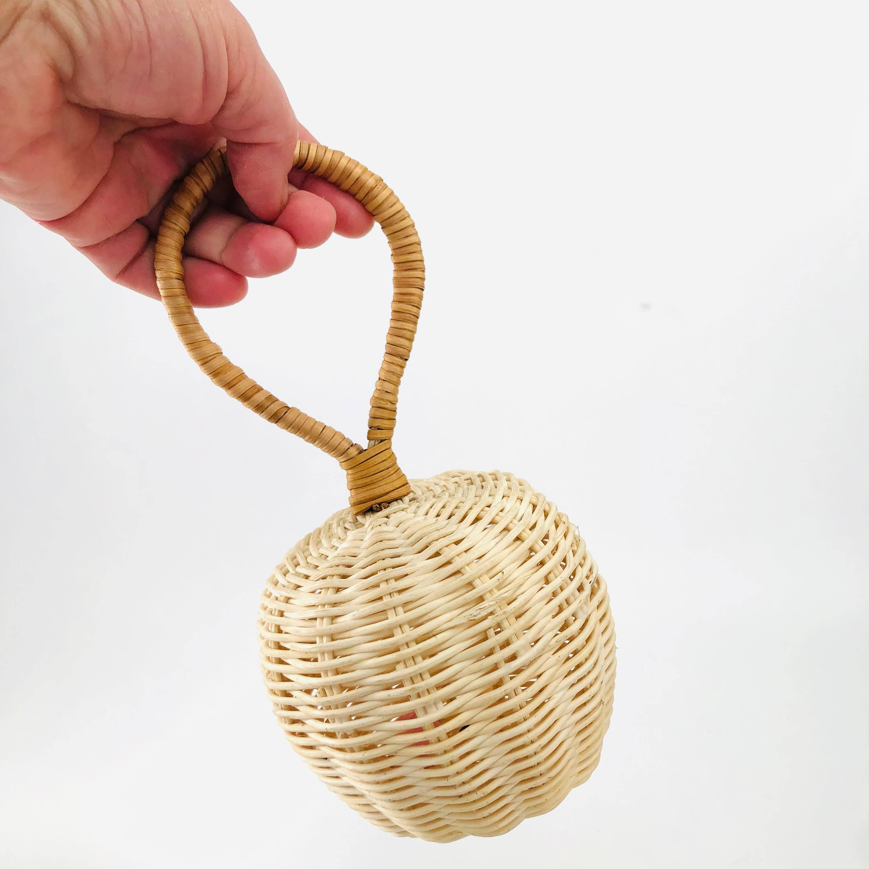 GreenWave - Wholesale Handheld Rattle - Baby - Rattle nursery decoration rattan large round1