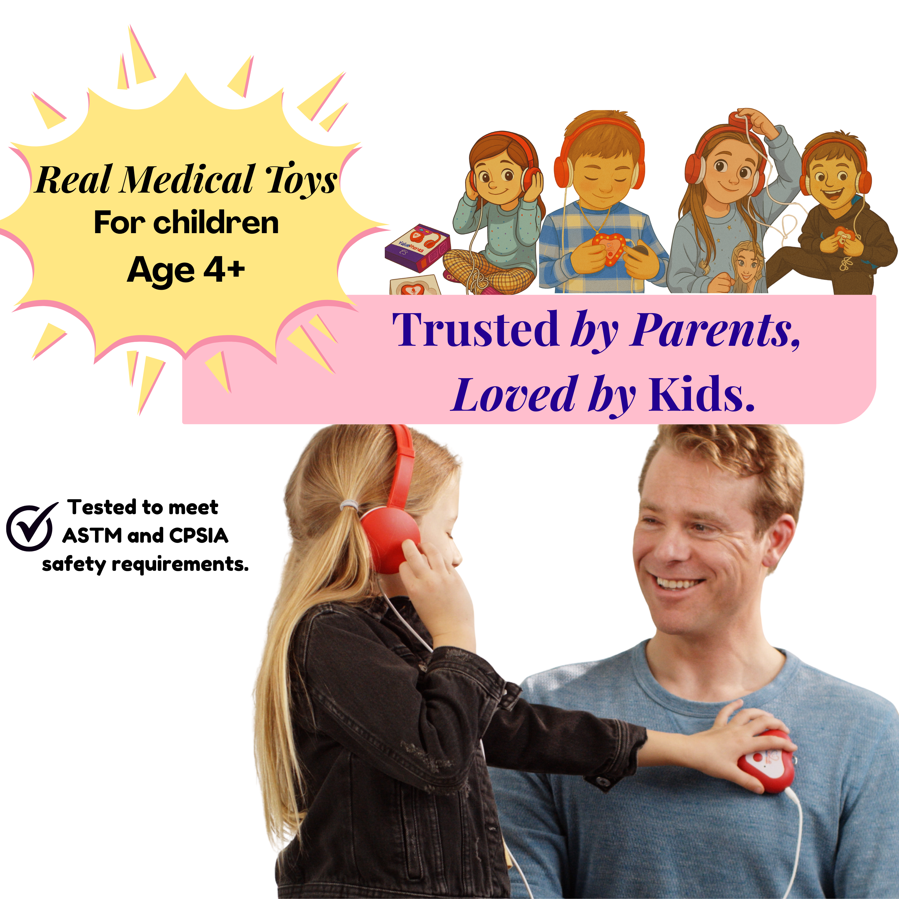 GKC Ventures LLC - Wholesale Electronic Toy - Kids & Baby - Heartbeats Electronic Stethoscope Toy For Kids ages 4+-STEM5