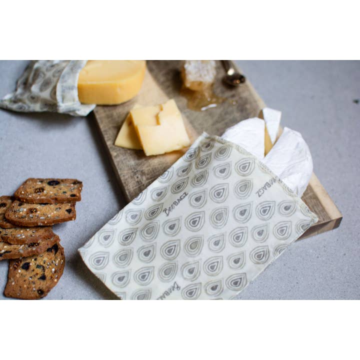 BeeBAGZ - Wholesale Food Storage Wrap/Bag - Lunch Pack of 3 - Reusable Beeswax Wrap Food Storage Bags