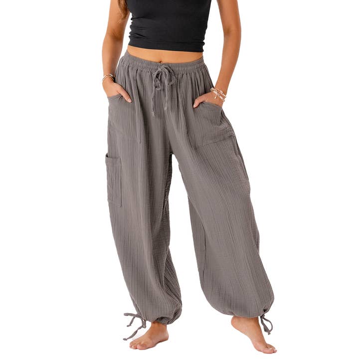 Lotus and Luna - Wholesale Pants - Women's - Granite Adventure Cargo Pants
