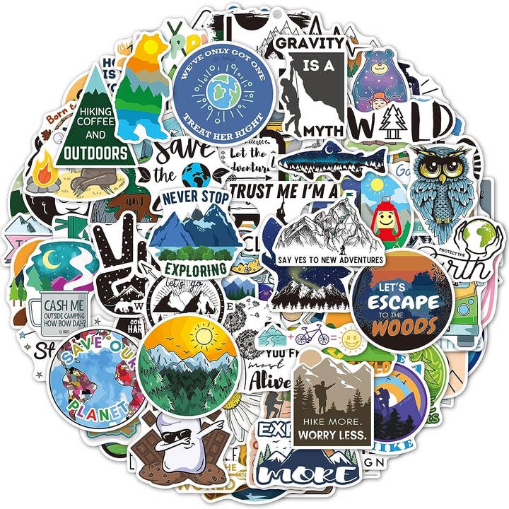 100- Pack Stickers Mountain for wholesale by EL NIDO DESIGN