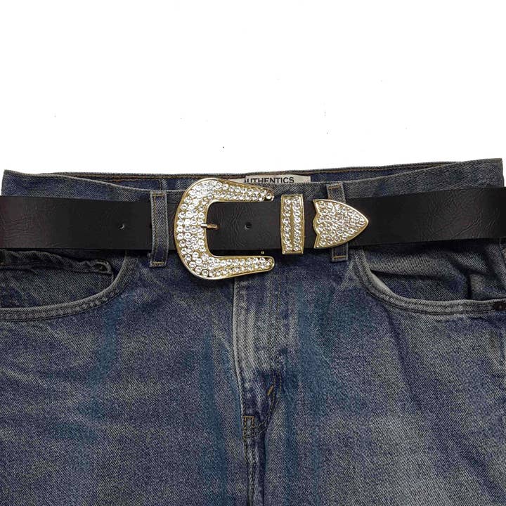 Axesoria West - Wholesale Belt - Women's - Special Price : Classic Western Rhinestone Buckle Belt5