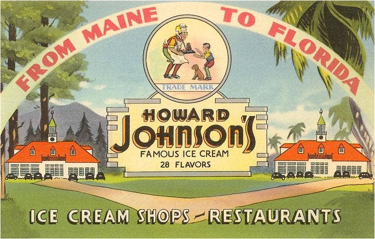 Found Image Press - Wholesale Postcard - Postcard RS-57 Ad for Howard Johnson's0