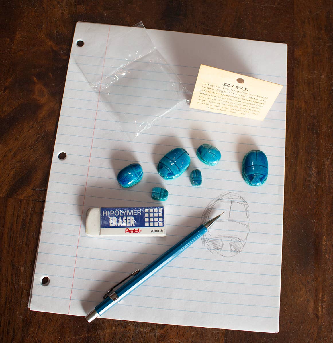 Discoveries, Inc. – Missangas por atacado – Pacote de 6 Escaravelhos Azuis Tamanhos Sortidos - Fabricado no Egito2