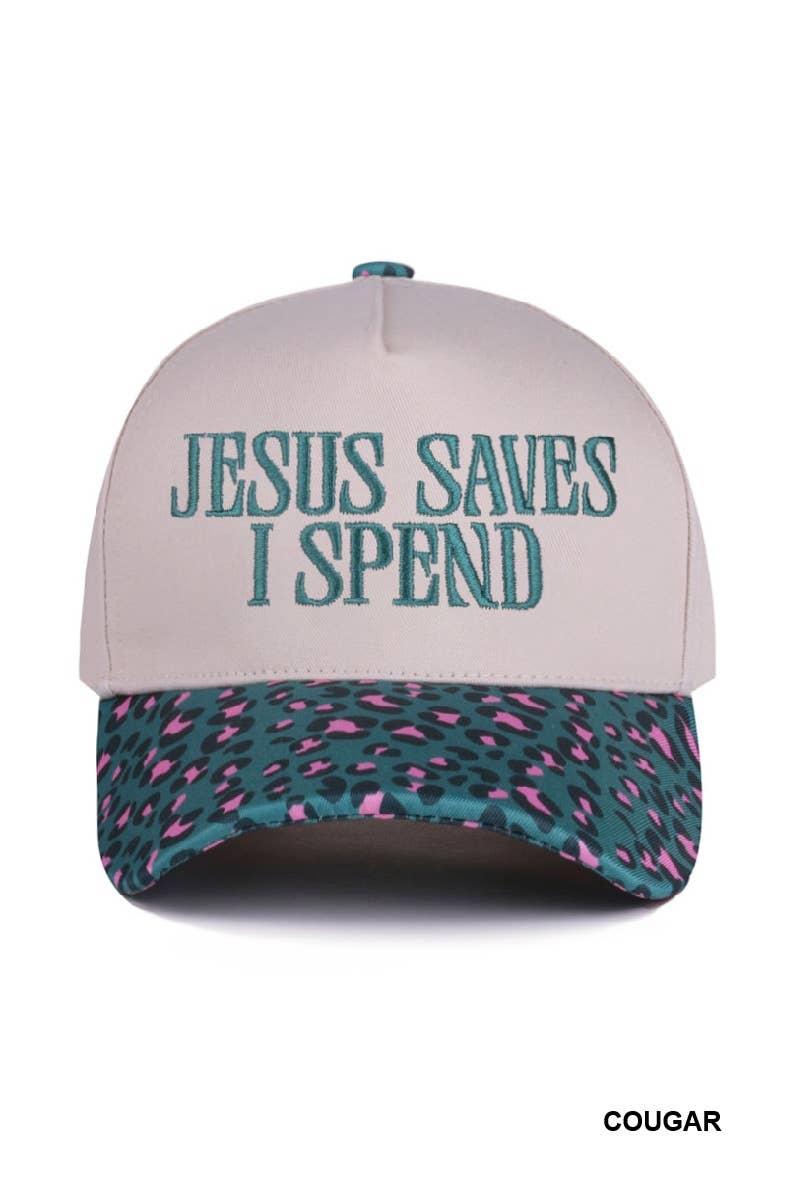 42POPS – wholesale Baseball cap – Unisex – ,,, 0827 Jesus Saves I Spend Two Tone Canvas Cotton Cap SI-279954