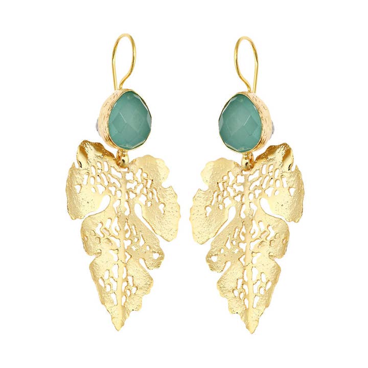 Large Leaf Earring for wholesale by Kipepeo