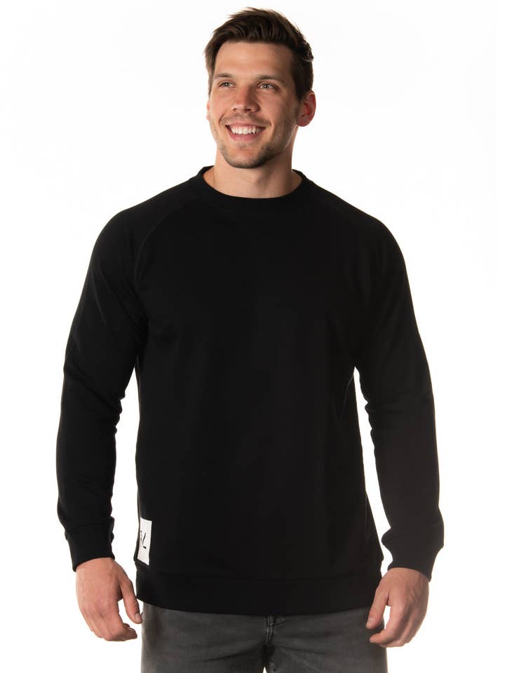 Square Up - Pullover mit Rundhalsausschnitt - Schwarz/Weiß für den Großhandel von RVL Apparel