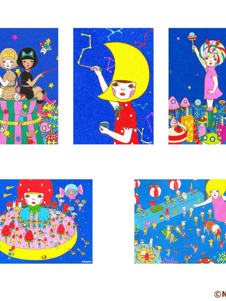 Postcard_Blue (5 cartes) pour la vente par Naoshi