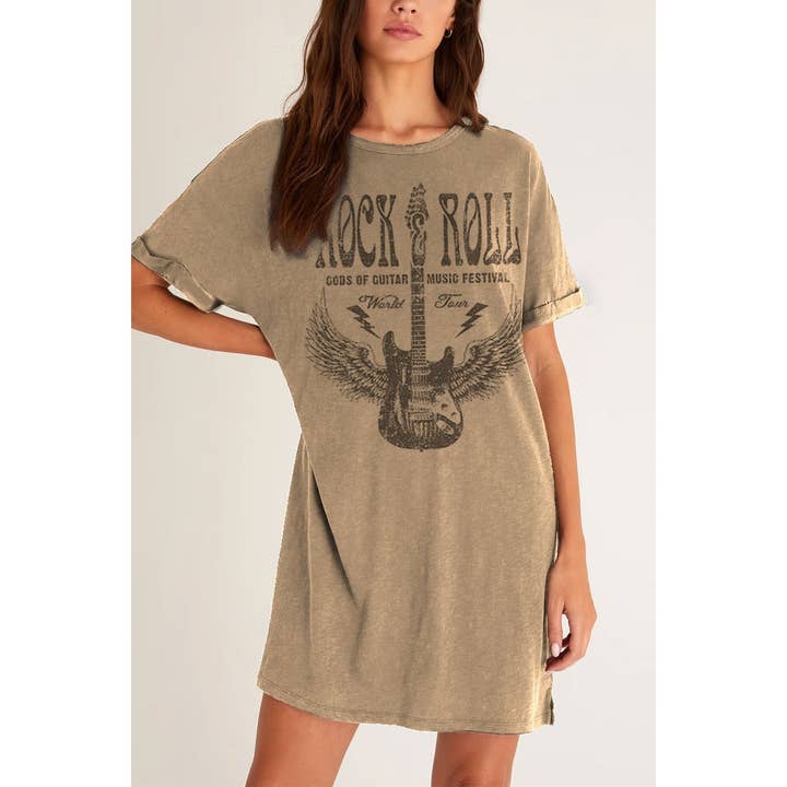 ROBE GRAPHIQUE MINÉRALE ROCK N ROLL pour la vente par HRTandLUV