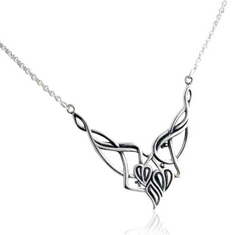 Silver Insanity - Wholesale Pendant/Charm Necklace - Elven Vine and Leaves Sterling Silver Necklace