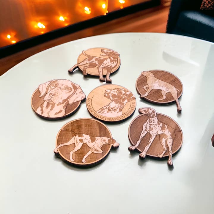 Studio Rima - Wholesale Coasters - Set of 6 German Shorthaired Pointer Coasters 1