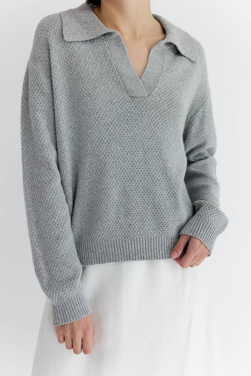 MOD REF - Wholesale Knit Sweater - Women's - The Archie Sweater | Polo Collared Knit Sweater22