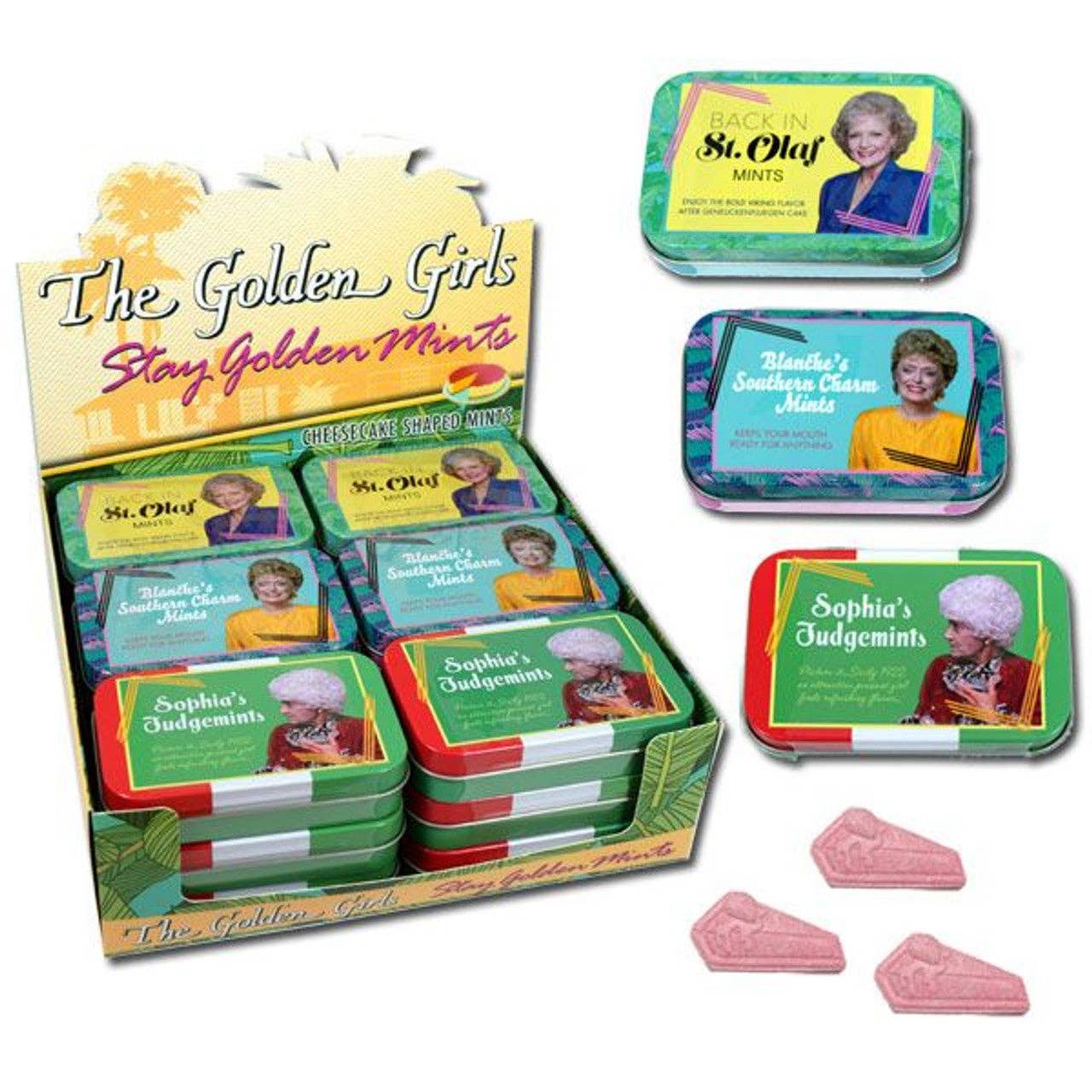 I Got Your Candy – Großhandel Minzbonbons – Boston America Golden Girls Bonbon-Pfefferminz 43 g – 18 Stück0