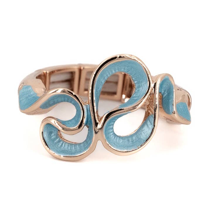 Intertwined serpent ring for wholesale by KLK