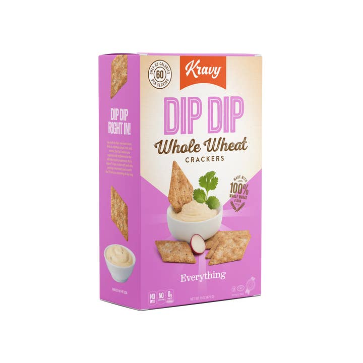 Kravy Foods - Wholesale Crackers - Dip Dip Whole Wheat Everything Crackers