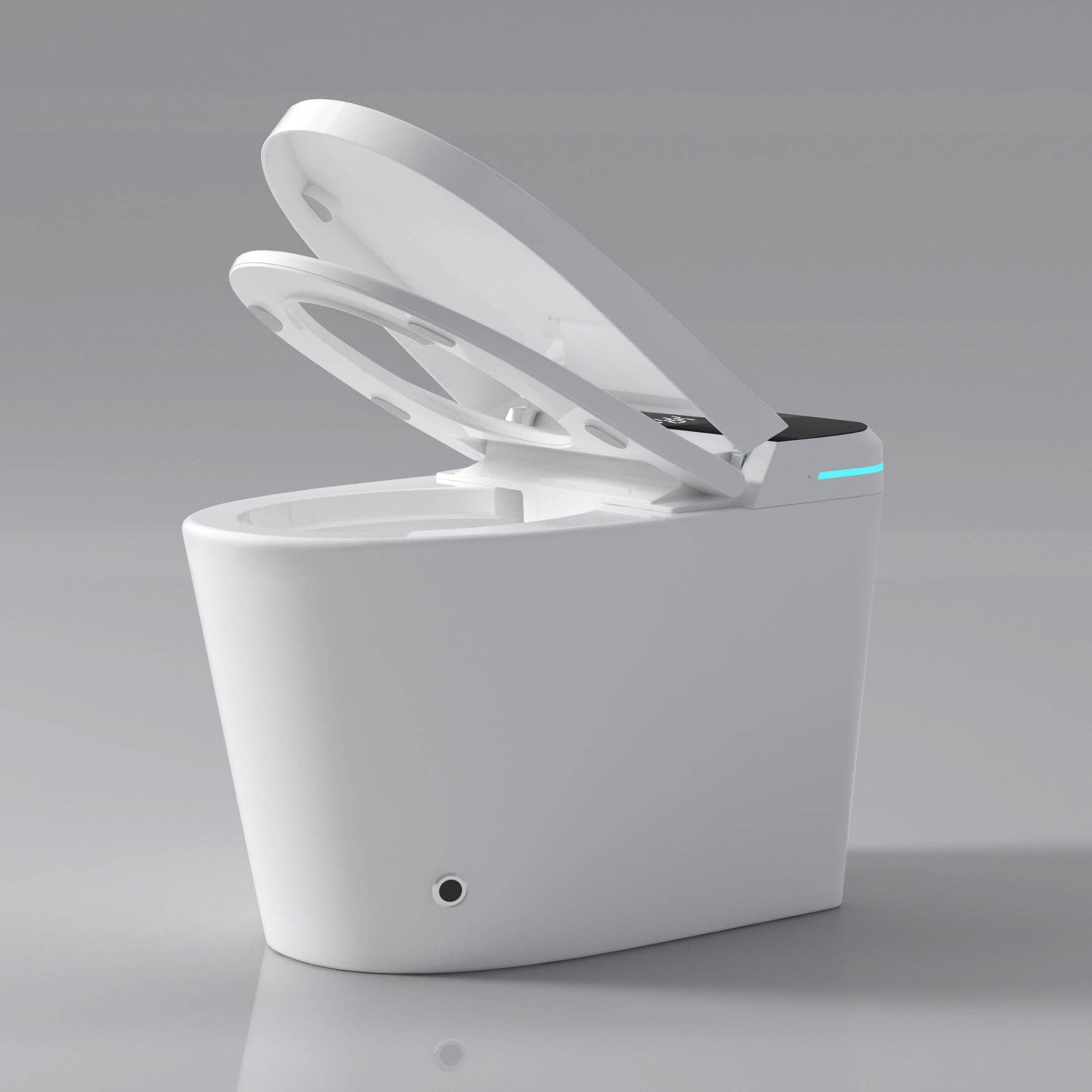 39F Inc. - Wholesale Toilet Paper Holder - Modern White Smart Toilet with Bidet Seat and LED Display9