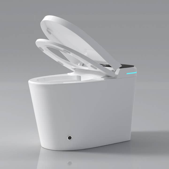 39F Inc. - Wholesale Toilet Paper Holder - Modern White Smart Toilet with Bidet Seat and LED Display9