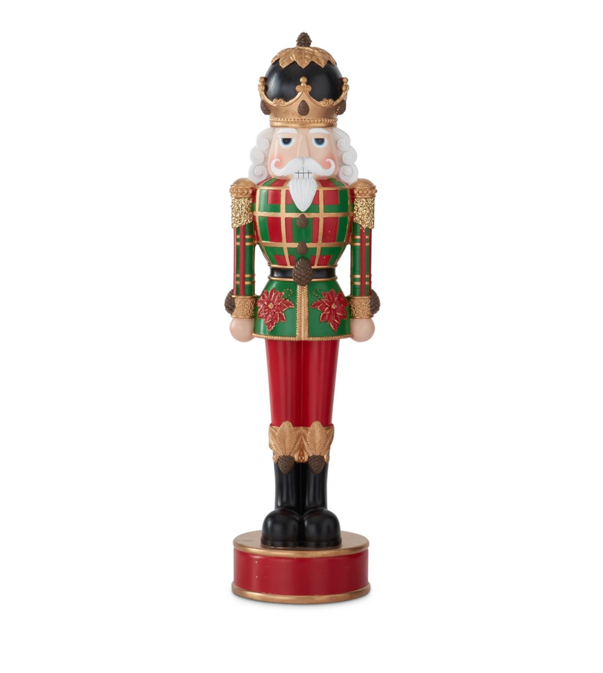 Dunn Deals - Wholesale Holiday Nutcracker - Christmas Carousel Collection - 28" Nutcracker w/Red & Green Plaid Coat Tabletop0