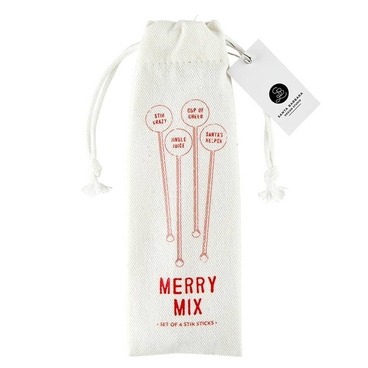 Angle - Wholesale Drink Stirrer - Face to Face Stir Sticks - Merry Mix - Set of 41