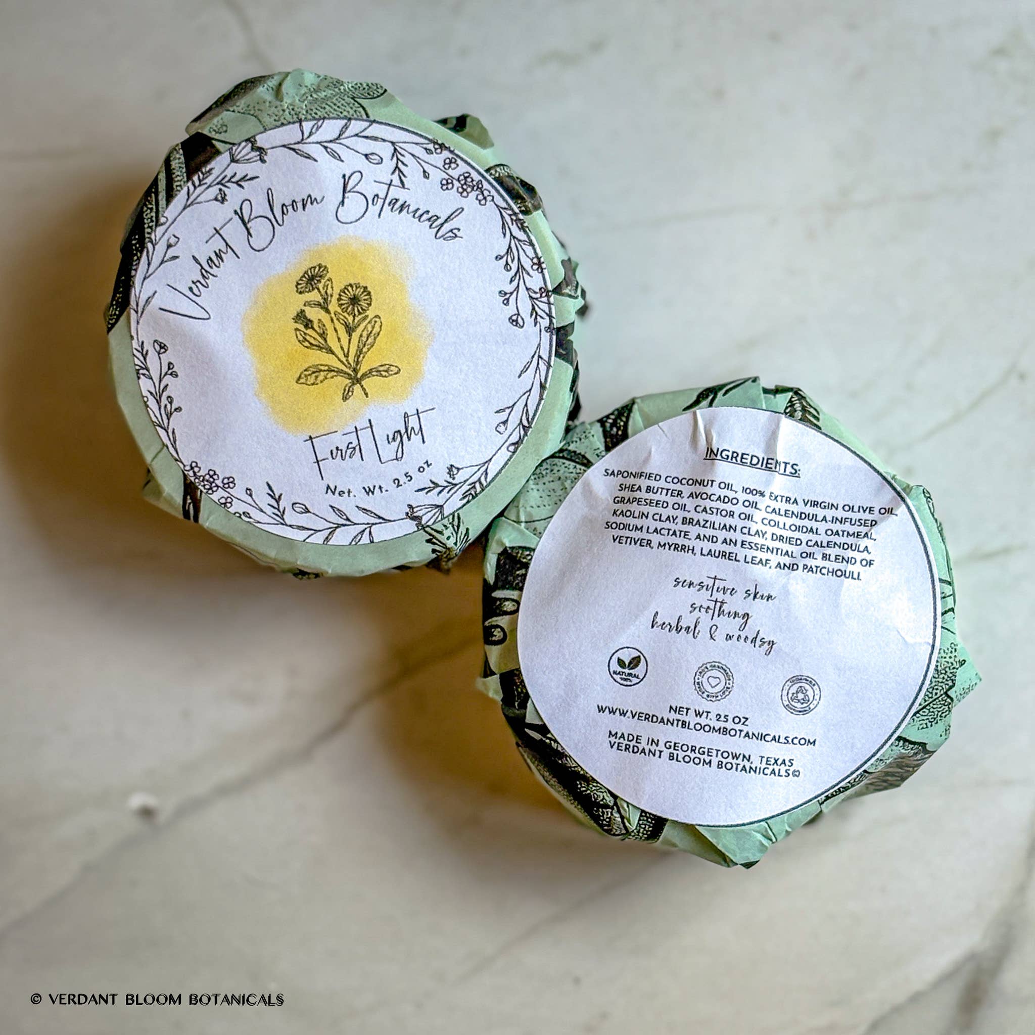 Verdant Bloom Botanicals - Wholesale Bar Soap - First Light Mini Soap1